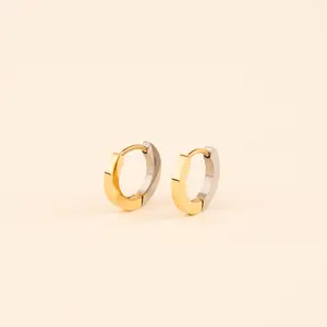 Split Metal Huggie Hoop Earrings