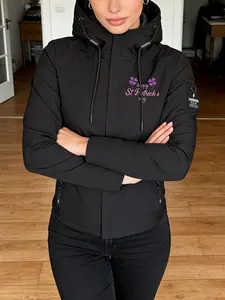 Women's Hooded Windbreaker Jacket Happy St. Patrick's Day Clover Print Outdoor Windproof Jacket Multi-Color Options Stand Collar Loose All-Season Warm Wind Coat Ideal for Daily Commute Hiking Climbing Wear Soft Comfortable Breathable Machine Washable