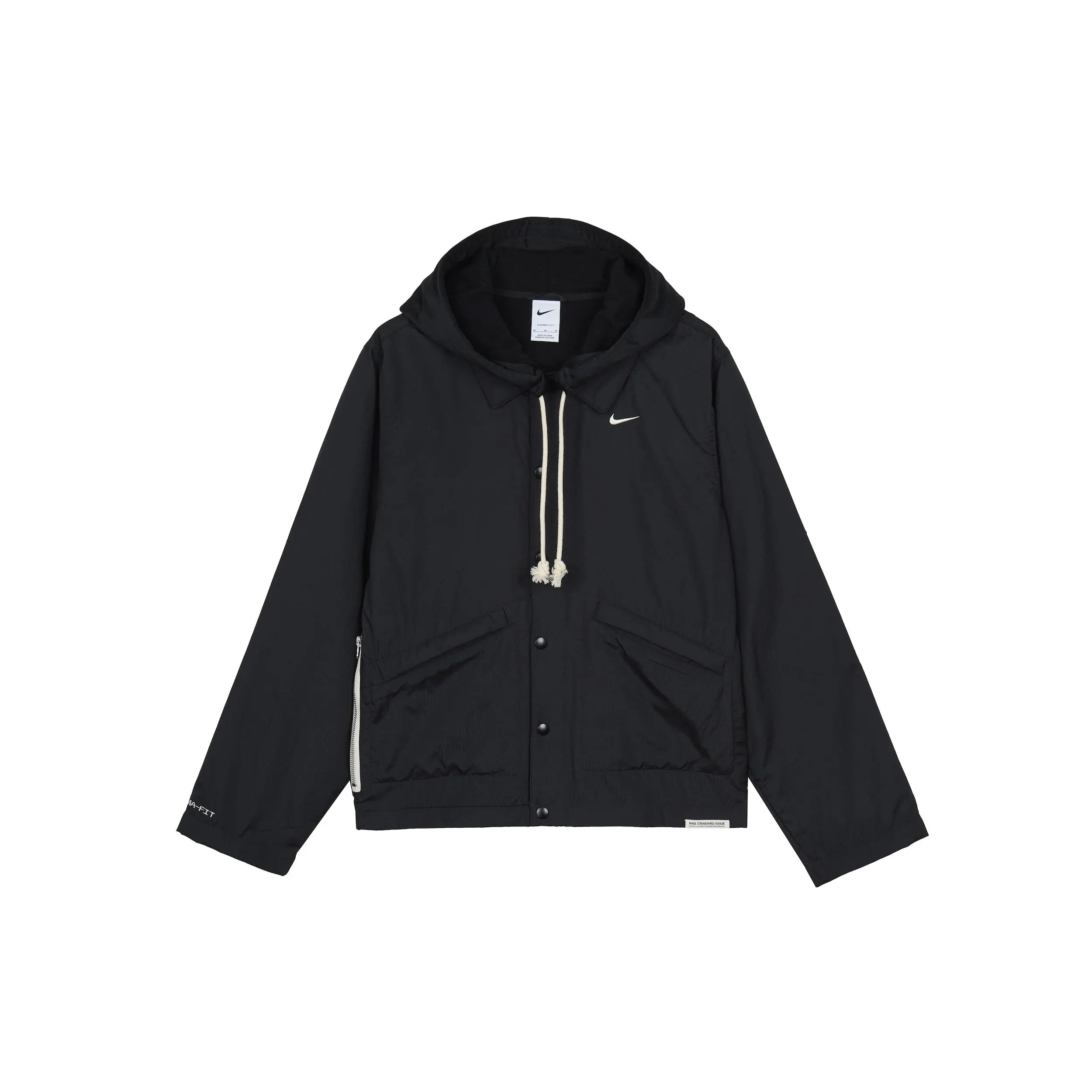Nike Therma-FIT Jacket - Men's Black Casual Trainers Style DA6858-010, Thermal Polyester Layer, Cold-Weather Casual Everyday Wear, Lightweight Wind-Resistant Active Jacket