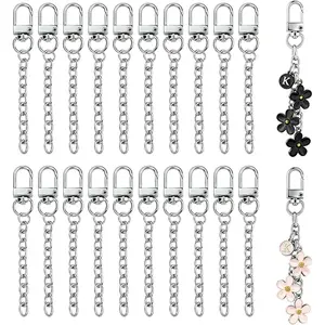20 count  Making Kit Swivel Snap Hook Lobster Claw Clasps and Extender Chain  Metal  Clips with Key Ring Bulk for DIY Craft Supplies  Key Chain Bags Accessories