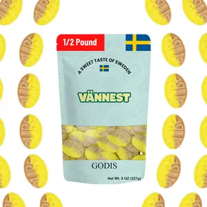 Bubs Swedish Candy - Banana Toffee Foam Ovals - 1/2 LB - Vegan BonBon - Sweet, Snack Caramel Candies Swedish candy