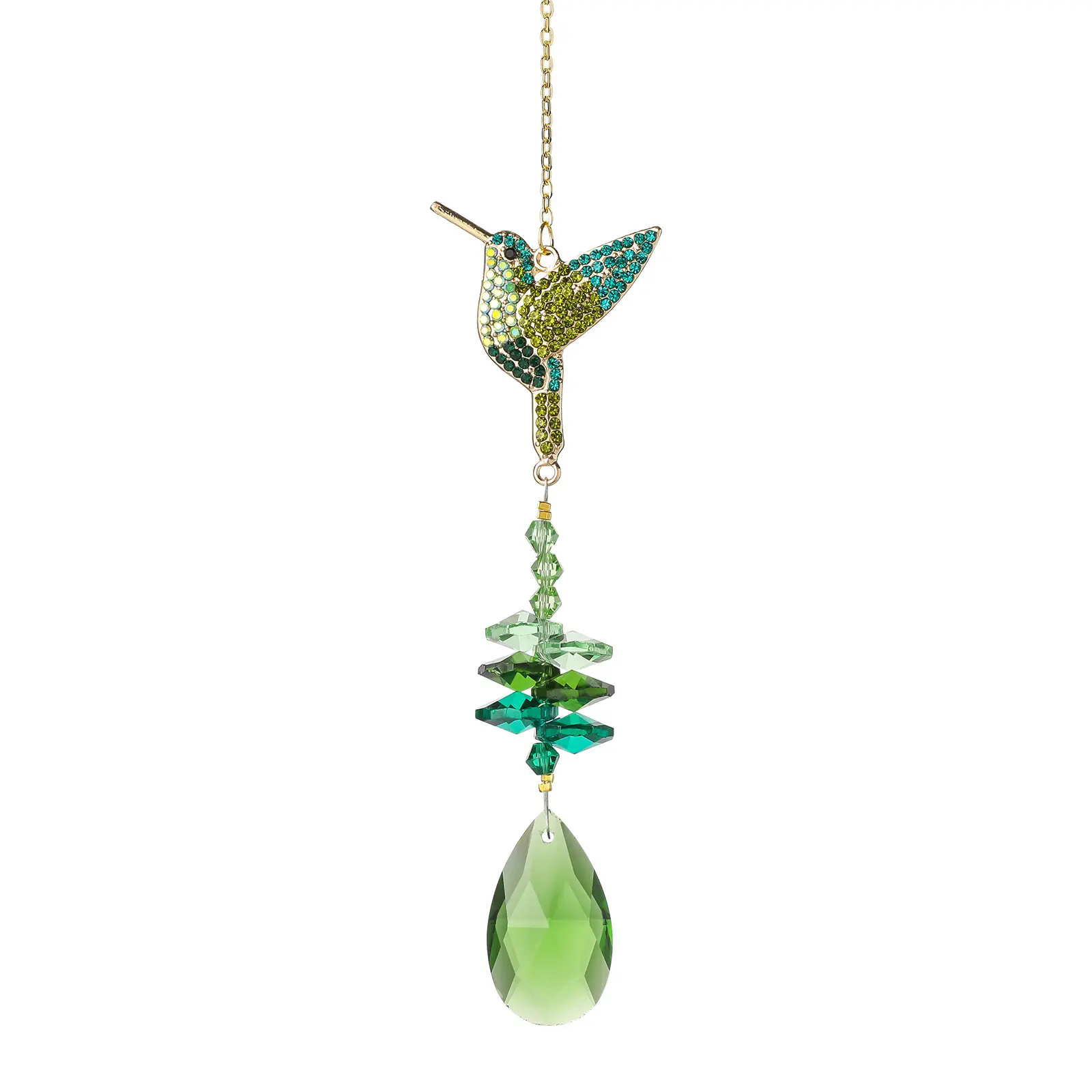 Crystal Hummingbird Suncatcher - Rainbow Maker Prism, Window Hanging, Car Rearview Mirror Charm,   Gift garden decor supply statue funny decoration sculpture