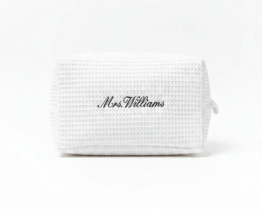 The Waffle Pouch - Soft Structured Personalized Travel Essential Bag for Daily Use & Gifting Made to Order