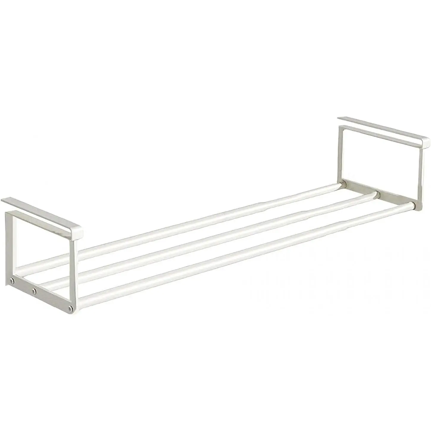 Expandable Shoe Rack Organizer - Adjustable Shoe Rack & Under Cabinet Shelf - for Shoe or Clothing Storage and Organization, Under Shelf Storage (White,1 Pcs)