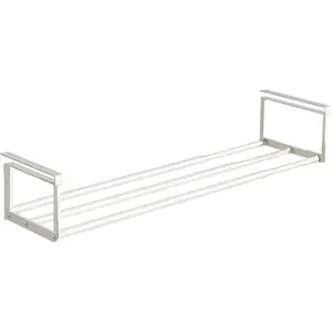 Expandable Shoe Rack Organizer - Adjustable Shoe Rack & Under Cabinet Shelf - for Shoe or Clothing Storage and Organization, Under Shelf Storage (White,1 Pcs)