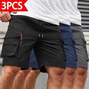 3-Pack Men’s Quick-Dry Casual Shorts – Lightweight, Breathable Summer Outdoor Shorts with Secure Zippered Pockets, Stretch Athletic Shorts for Workouts, Hiking, Running, Golf, and Everyday Wear, Men's Golf Shorts, Zipper Pocket tiktokshopspringglowup,summ