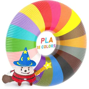 3D Pen Filament Refills, 18 Colors 3D Pen PLA Filament, Each Color 10 , Total 180  3D Printing Pen PLA Filament, Compatible with SCRIB3D MYNT3D 3D Pen, Not Suitable for 3Doodler