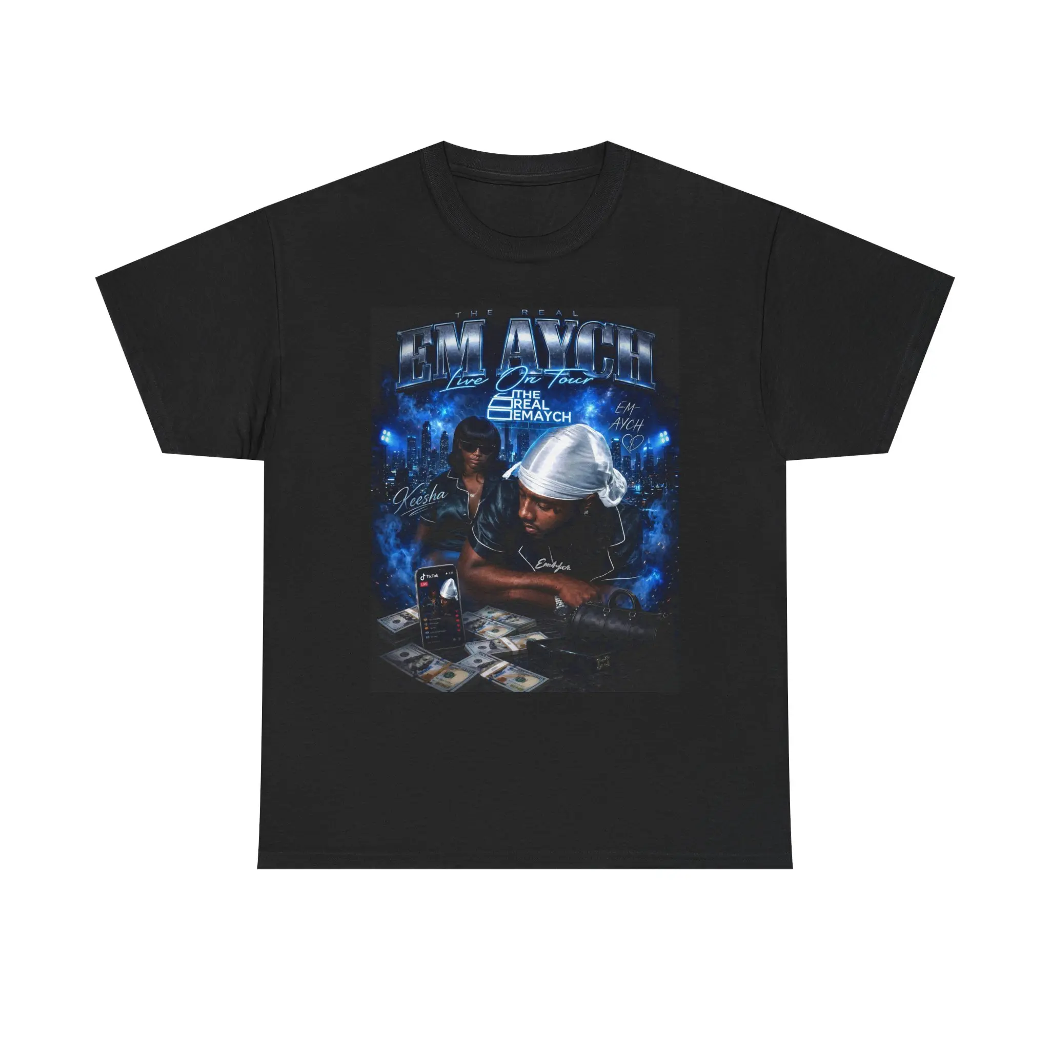 EM AYCH X KEESHA Concert Tee | Tour dates back graphic