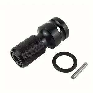 1pc 1/2 Square to 1/4 Hexagon Ratchet Sleeve Impact Wrench Sleeve Set Adapter Wrench Drive Converter Quick Release Tool