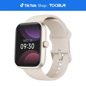 TOOBUR 1.91" HD Screen Smart Watch for Women, Alexa Built-in, Answer/Make Calls, Fitness Watch, IP68 Waterproof, 100 Sports, Heart Rate Monitor, Sleep Tracker, Smartwatch Compatible Android iOS