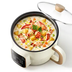 Electric Hot Pot : Mini Ramen Cooker with Overheat & Boil-Dry Protection, Suitable for Noodles, Soup, Oatmeal, College Dorm Office Travel Essentials