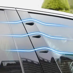 10pcs Car Windshield Deflector Strip, Anti-Collision Decorative Trim, Noise Reduction, Body Modification Guide Board