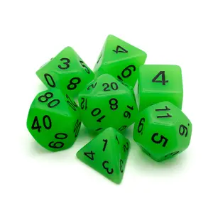 Emberlight Green Glow-in-the-Dark Dice Set