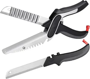 Vegetable Slicer Cutter Kitchen Cutting Board Scissors Knife Comb for Food,Veggie,Fruit,Meat,Salad,Carrot,Potato,Tomato,Melons,Easy Use and Dishwasher Safe Tomato Knife