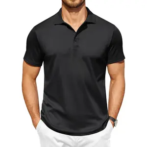 Men Polo Shirts Short Sleeve Quick Drying Athletic Collared Golf Shirts Moisture Wicking Tees
