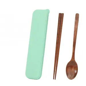 Portable Wooden Cutlery Set, Perfect for Office, School & Outdoor Use