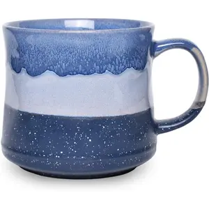 Large Ceramic Coffee Mug, Big  Cup for Office and , 21 Oz, Dishwasher and Microwave Safe, 1 count... (Blue)