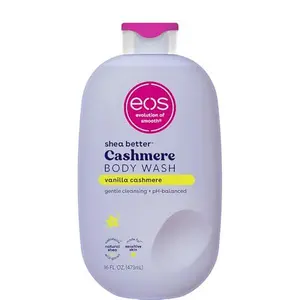 eos Body Wash, Vanilla, Moisturizing Creamy Gel Formula with Shea Butter, Glycerin, Vitamin E, pH Balanced, Sensitive Skin, Vegan, 16 fl oz