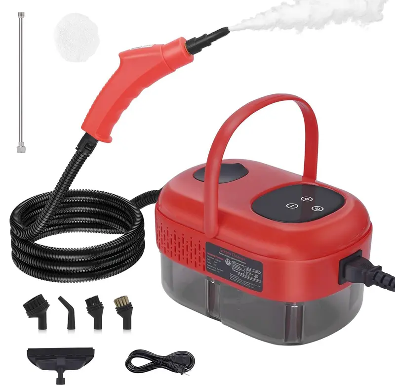 Portable Handheld Steam Cleaner, Large Capacity 10-second Rapid Heating Steam Machine, Equipped with 8 Accessories, Suitable for Home, Car, Kitchen