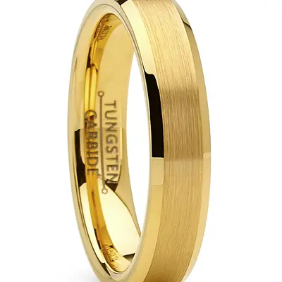 Metal Masters Tungsten Carbide Wedding Band - 8mm Comfort Fit With Cubic Zirconia Inlay, Men's Ring