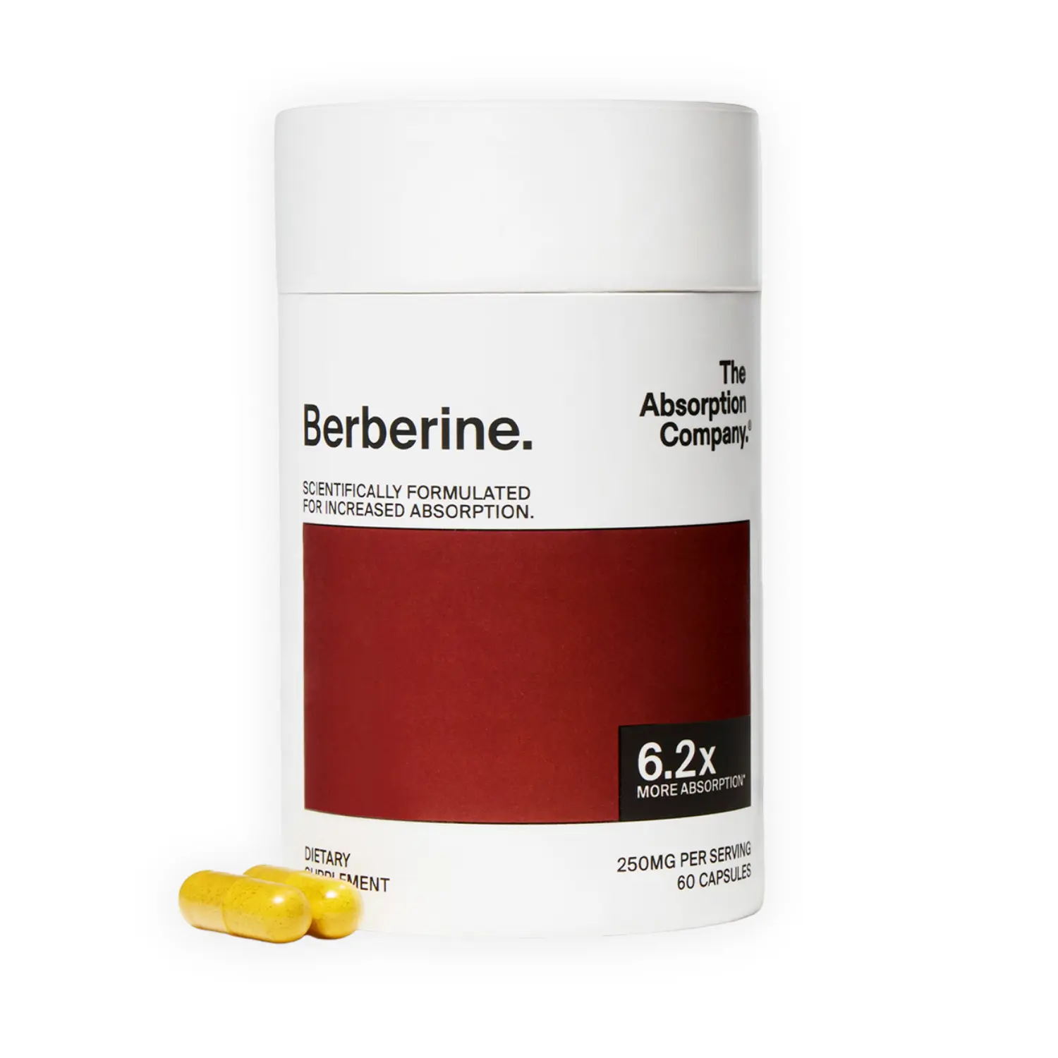 The Absorption Company Berberine Supplement, 6.2x Better Absorption for Blood Sugar & Metabolism Support - 30 Day Supply