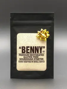 BENNY - Gluten Free Rapid Rise Sourdough Starter Dehydrated for Baking Sourdough Bread - Established, Strong and Active Dehydrated 20 grams Nata, Non-Gluten, Gluten Free, Bake Single-Serving