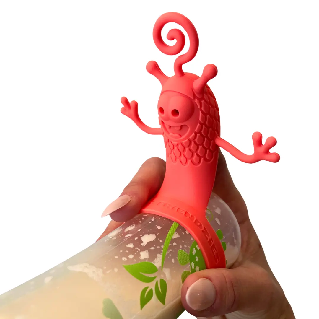 Feeding Friendzies Coral Companion | Stops Bottle Refusal & Distracted Feeding | Patent-Pending Sensory Toy | Fits All Baby Bottles