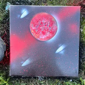 Space spray paint art