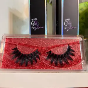 Medusa Lash By Recie Reese x Royal Glitz & Glam - Black Eyelashes with Red Glitter