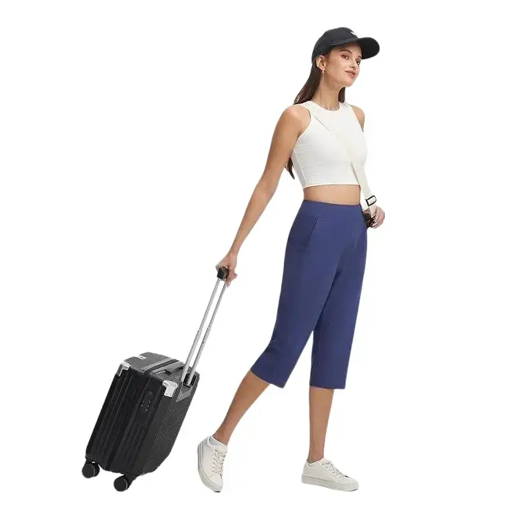 Baleaf Women's Dressy Casual 18" Stretch Capri Pants - UPF 50+ UV-Protective Activewear Bottoms with 5 Pockets, Trending Low Returns Golf Fit for Work Travel, Machine Washable Sporty Chic Seasonal Transition