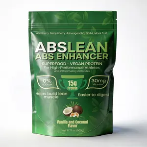 ABS LEAN Plant-Based Nutrition - 15g Vegan Protein, Superfood Blend with BCAAs, Vanilla & Coconut Flavor, 31.75 oz Bag, Clean & Transparent, 0% Sodium