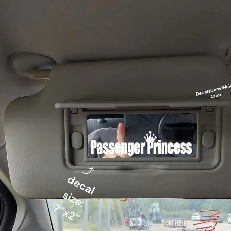 Passenger princess vinyl decal