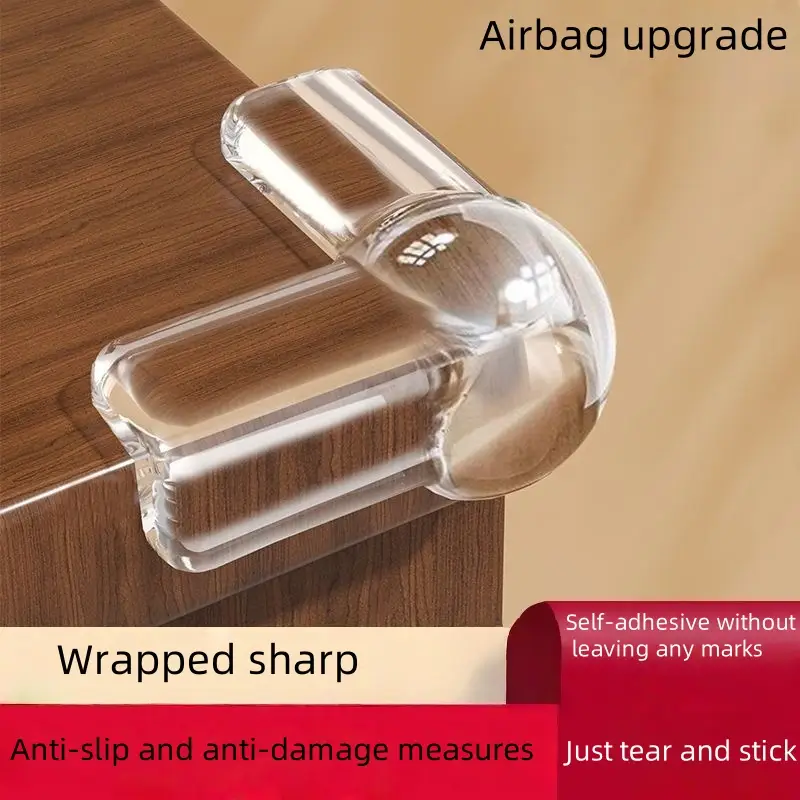 Airbag Upgrade Corner Protector for Baby Clear Transparent High Chair Nursery Furniture Edge Safety Bumpers Anti-collision & Damage Measures Self-adhe