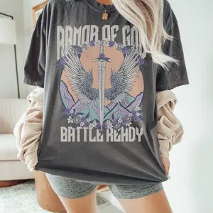 Armor Of God Christian Shirt Comfort Colors® Faith Shirt Christian Apparel Religious Tshirt Adult Baptism Gift for Her Bible Verse Shirt Q2Q