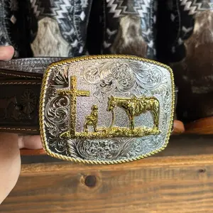 Praying cowboy belt buckle / hebilla de vaquero horando