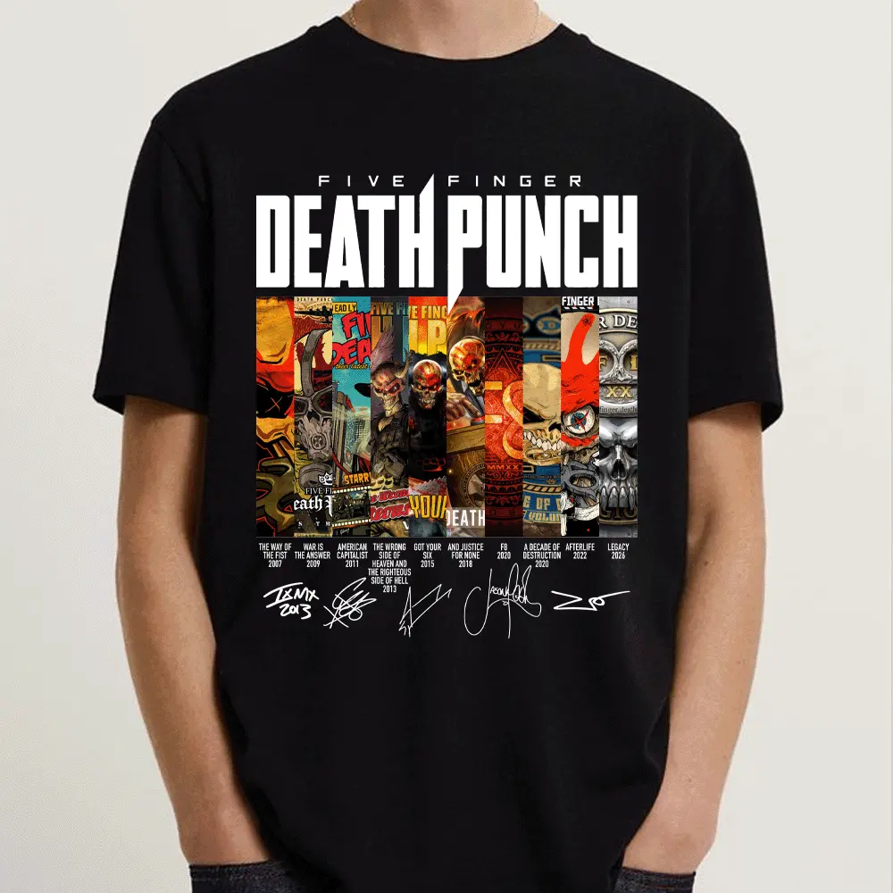 Heavy Metal Album Timeline Graphic T-shirt Sweatshirt Hoodie.