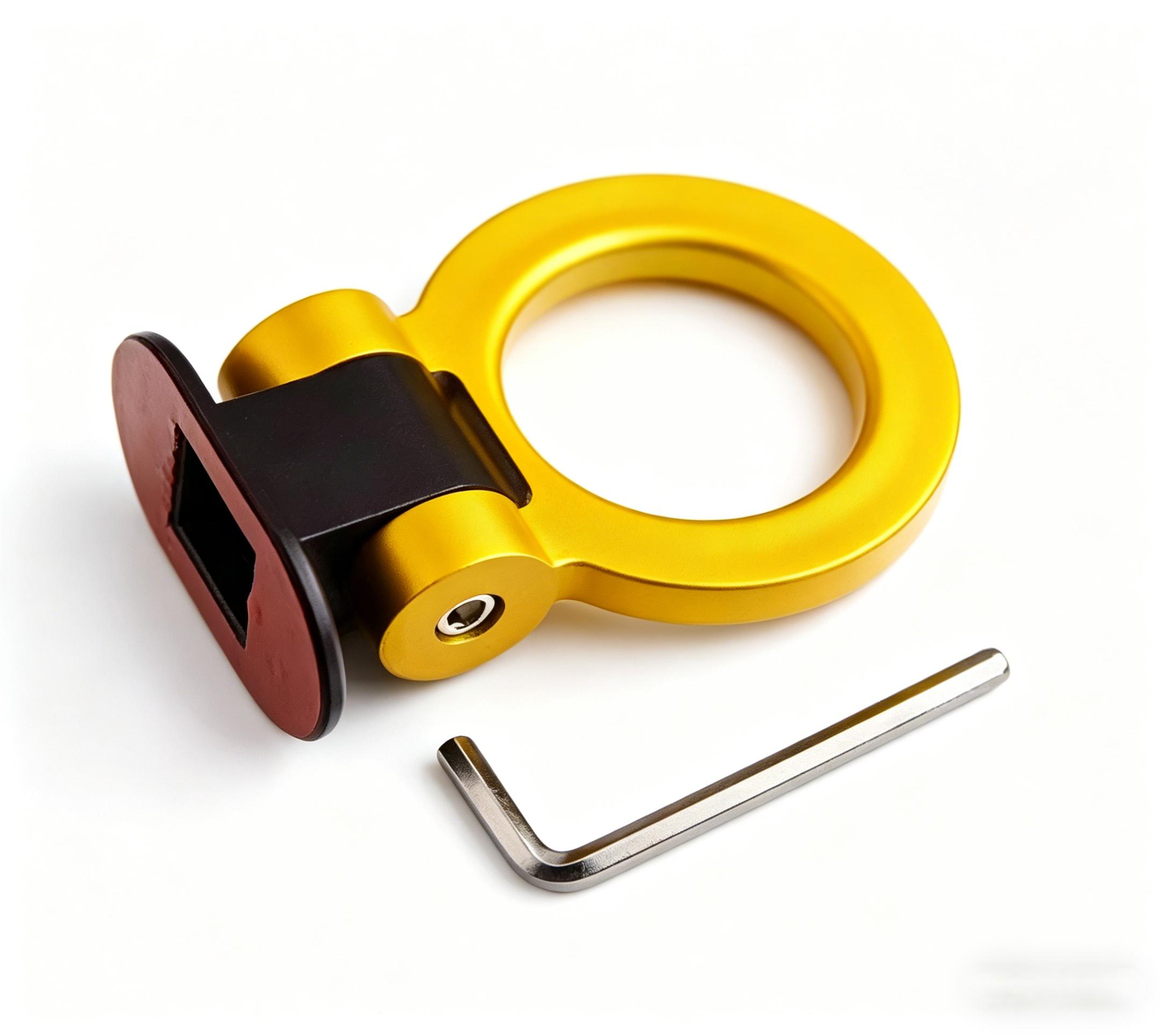 Decorative Tow Hook for Car, Cool Alloy Ring Tow Hook Decor, Easy Installation Car Exterior Accessory, Unique Auto Styling Charm for Truck SUV (Not for Towing), Must-Have Car Trendy Upgrade