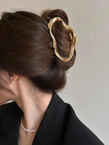 simple plain hollow out design updo ponytail hair claw for wome, fashion all-match hair accessories for girlfriend, fashion hair accessories for party, gifts for her, claw clip, barrettes hair clips, french hair clips