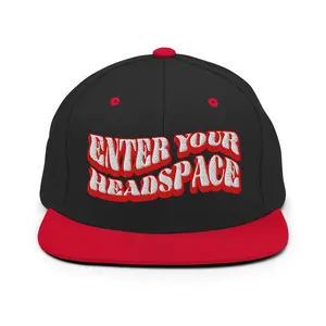Enter Your Headspace Red Snapback Hat