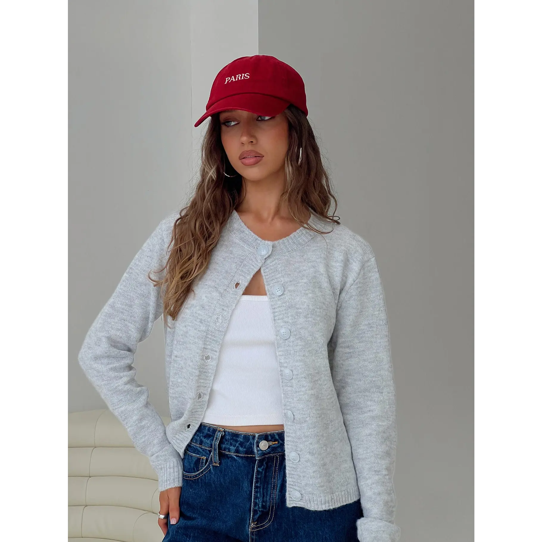 Denmark Cardigan Grey