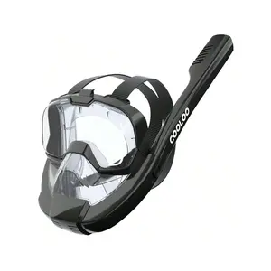 Full Face Snorkel Mask, Snorkeling Gear For Adults & Youth, Side Snorkel Design-Safer Breathing System, 180 Degree Panoramic View Snorkel Set, Anti-Fog Anti-Leak