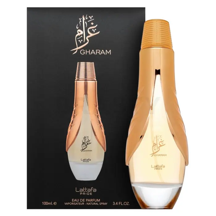 Lattafa Gharam Alcohol-Based EDP - 100ml (3.4 oz) Limited Edition, Floral Arabian Fragrance with Jasmine Fragrance Blend, Women's Date Night Perfume