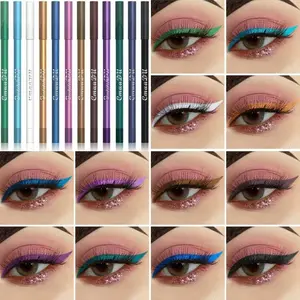 12 Colors Eyeliner & Lipliner Set, 12pcs/set Easy Coloring Eyeliner Pencil, Multi-use Lip & Eye Makeup Tool Eye Makeup Products for Women & Girls Summer Makeup