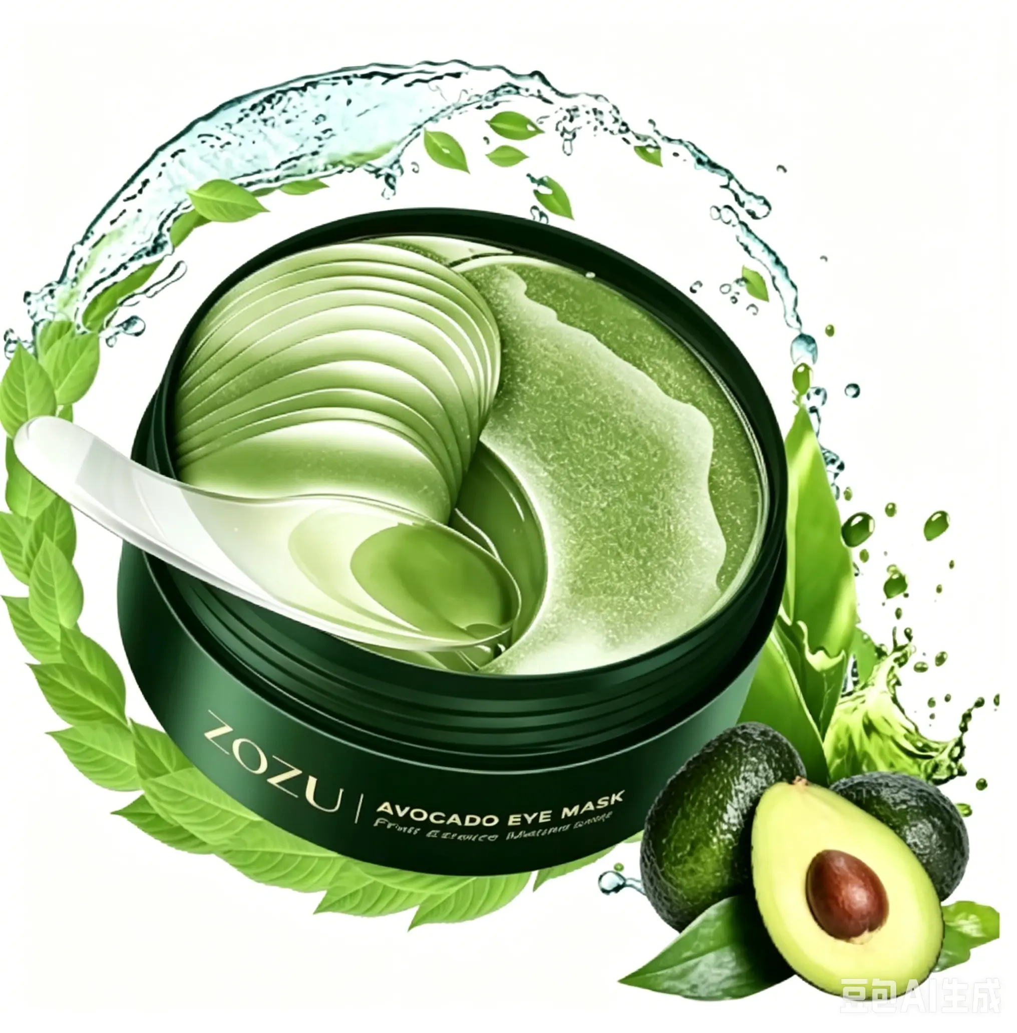 Avocado Under Eye Masks, 60 Pcs - Calming & Brightening Patches to Hydrate and Reduce Puffy Eyes & Dark Circles, Eye Patches For Puffy Eyes