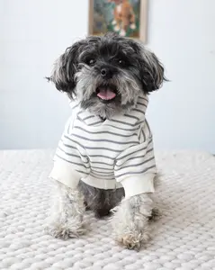 Ziggy Grey Stripe Dog Hoodie