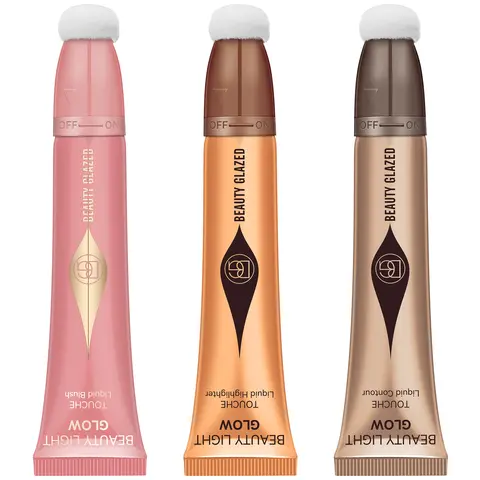 Beauty Glazed 3-in-1 Makeup Pen - Multi-functional Liquid Blush, High Pigmented Shimmer Highlight, Silky Smooth Bronzer Blend Cosmetic for Natural or Dramatic Look