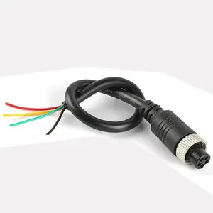 M12 4Pin Aviation Signal Cable Male / Female Plug GX12 for Car Camera/ DVR Video Camera & CCTV Monitor & Subwoofer