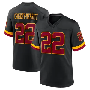 Unisex Football Washington Team Jacory Croskey-Merritt Hail Raiser Alternate Game Jersey - Black