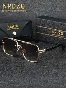 NRDZQ Men's Vintage Metal Frame Pilot Sunglasses Uv400 Lenses, Casual Elegant Sun Glasses for Summer Beach Travel Outdoor Fishing School Use