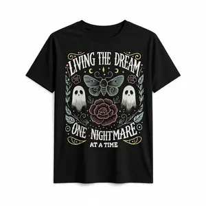 Summer t Shirts Men's Vintage-Inspired "Living The Dream One Nightmare At A Time" Graphic T-Shirt